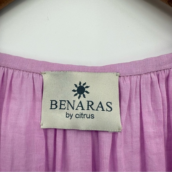 Benaras by Citrus Santorini Sylvia Puff Sleeve Dress Beaded Embellished Size M - Picture 3 of 13